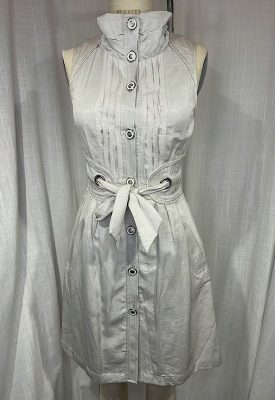 la boudoir miami vintage y2k beige pleated and corseted a-line dress (2)