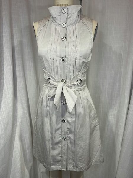 la boudoir miami vintage y2k beige pleated and corseted a-line dress (2)