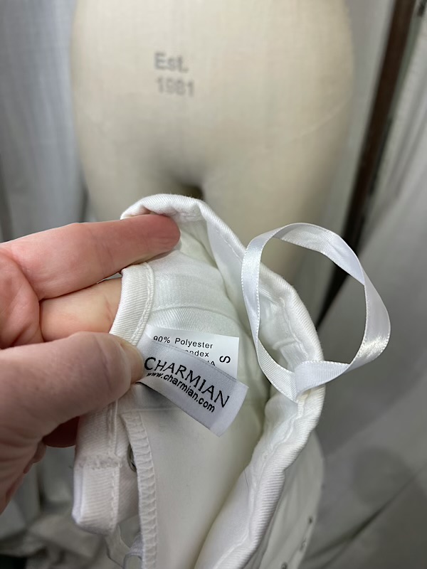 la boudoir miami vintage inspired white denim overbust corset (1)