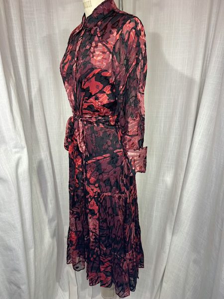 la boudoir miami vintage inspired 70s burgundy print elie tahari maxi dress (1)