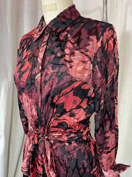 la boudoir miami vintage inspired 70s burgundy print elie tahari maxi dress (1)