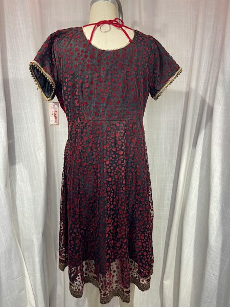 la boudoir miami vintage inspired burgundy beaded indian tunic dress (1)