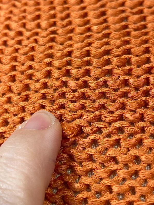 la boudoir miami vintage 90s orange crochet blouse (1)