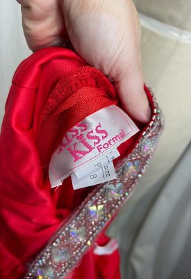 la boudoir miami vintage y2k red jersey rhinestone cut out evening gown with train (1)