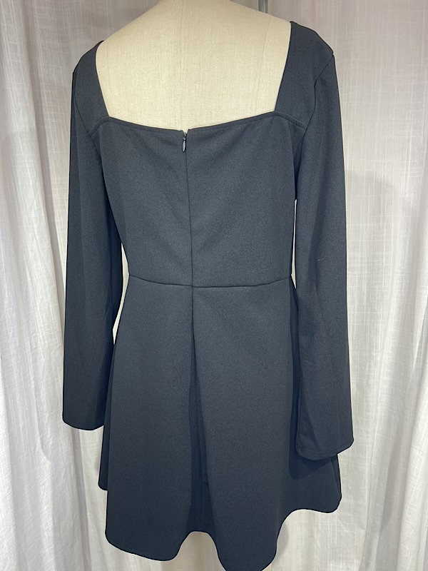 Vintage 90s Black Dress with Pearls - Image 4