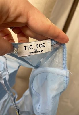 la boudoir miami vintage inspired blue sheer butterfly short bustier (2)