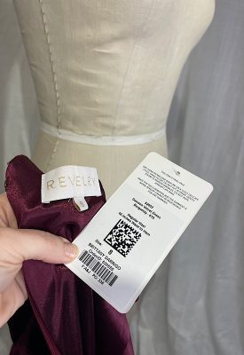 la boudoir miami burgundy velvet gathered mermaid evening gown NWT (2)