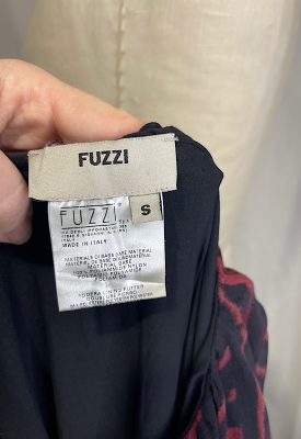 la boudoir miami vintage 90s red and black swirl print stretch dress (2)