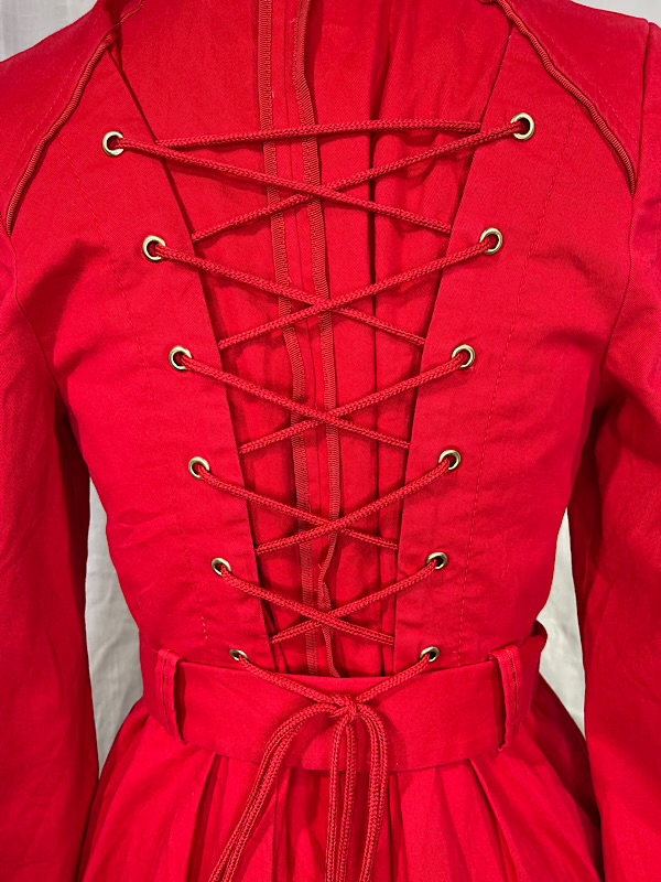 la boudoir miami vintage y2k red corset coat dress (4)
