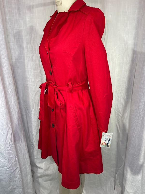 la boudoir miami vintage y2k red corset coat dress (4)