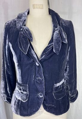 la boudoir miami vintage y2k purple velvet bow jacket odille (3)