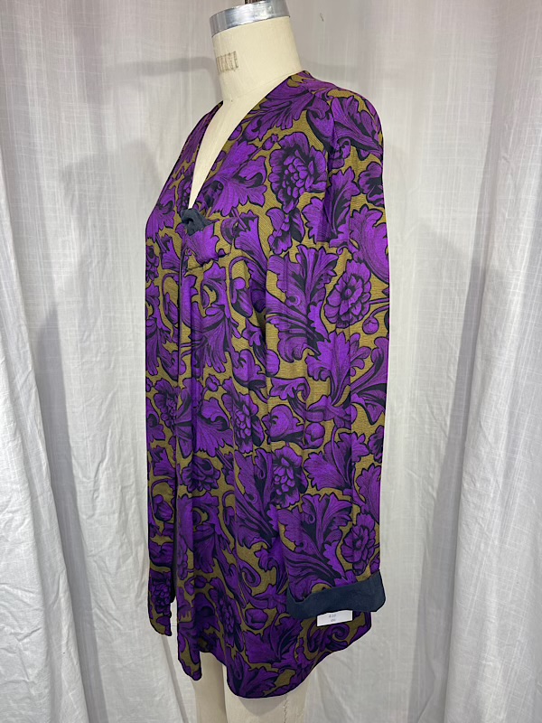 la boudoir miami vintage 80s purple and gold oversized floral print jacket (5)