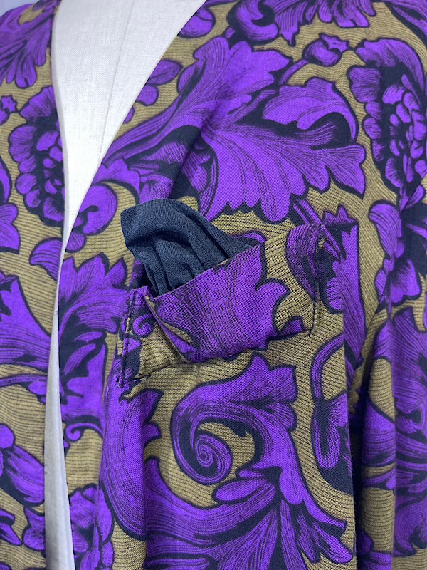 la boudoir miami vintage 80s purple and gold oversized floral print jacket (5)
