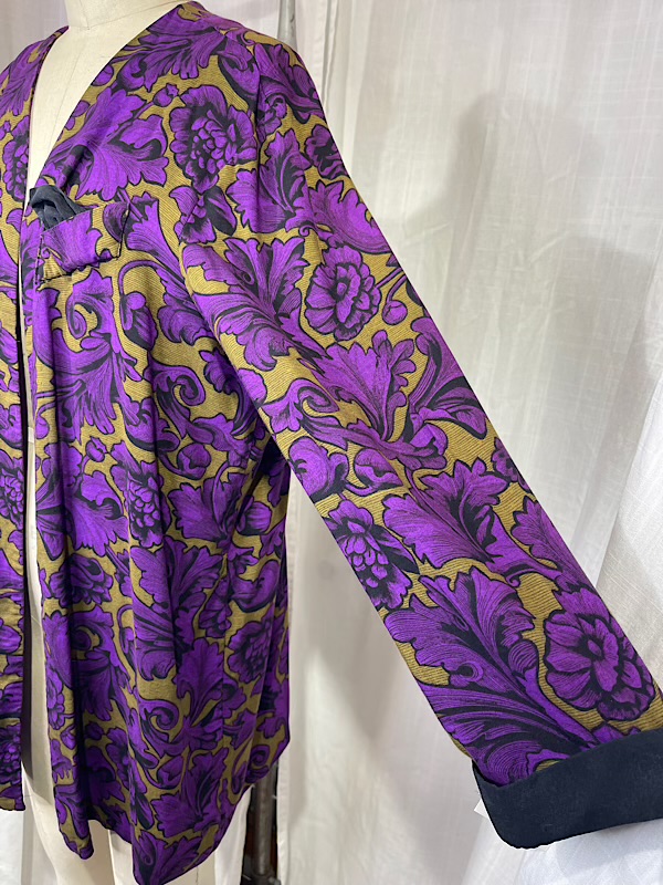 la boudoir miami vintage 80s purple and gold oversized floral print jacket (5)