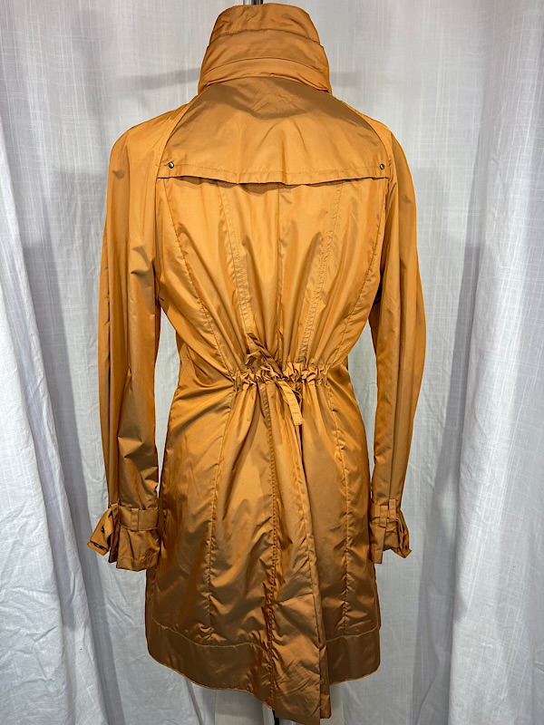 la boudoir miami vintage y2k cole haan iridescent orange trench coat (2)