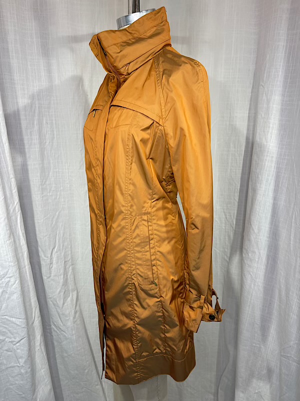 la boudoir miami vintage y2k cole haan iridescent orange trench coat (2)