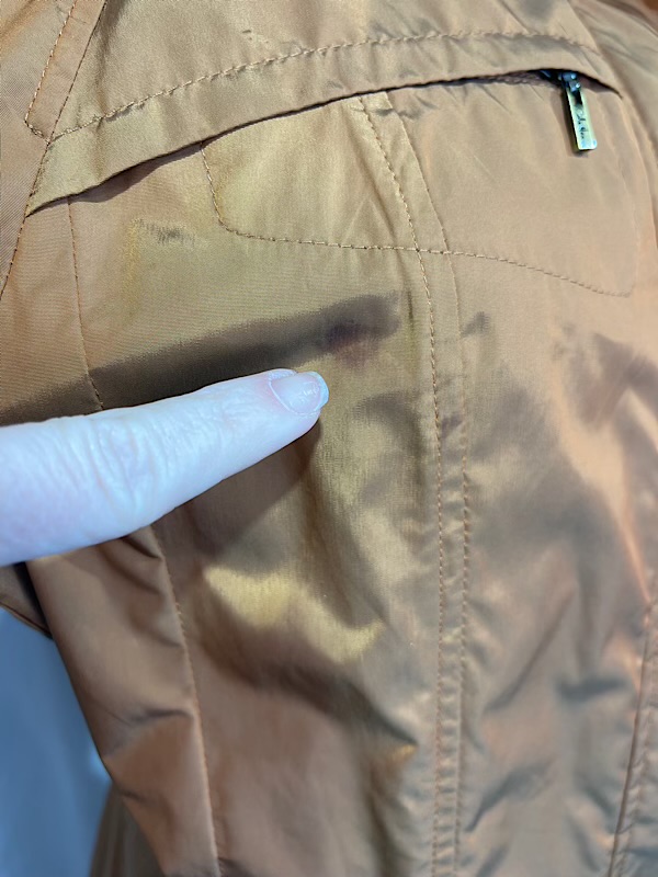 la boudoir miami vintage y2k cole haan iridescent orange trench coat (2)