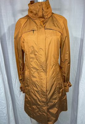 la boudoir miami vintage y2k cole haan iridescent orange trench coat (2)