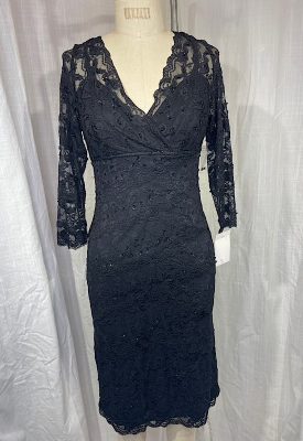 la boudoir miami vintage y2k black beaded stretch lace dress (2)