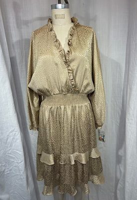 la boudoir miami vintage inspired 70s gold leopard damask dress (4)