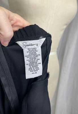 la boudoir miami vintage 90s black halter dress with polka dot trim speechless (3)