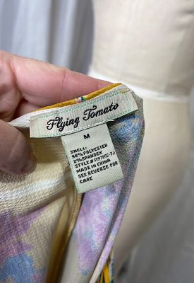 la boudoir miami vintage inspired 70s yellow and pink floral kimono wrap style blouse (2)