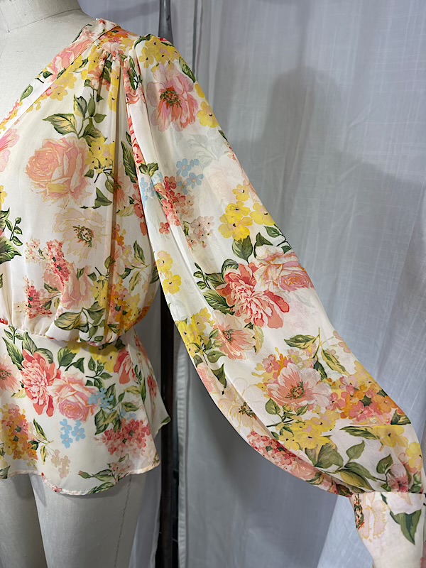 la boudoir miami vintage 70s floral print blouse (3)