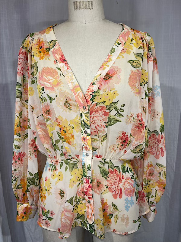 la boudoir miami vintage 70s floral print blouse (3)