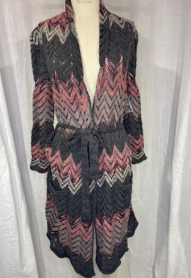la boudoir miami vintage y2k grey and purple knit long coat (2)