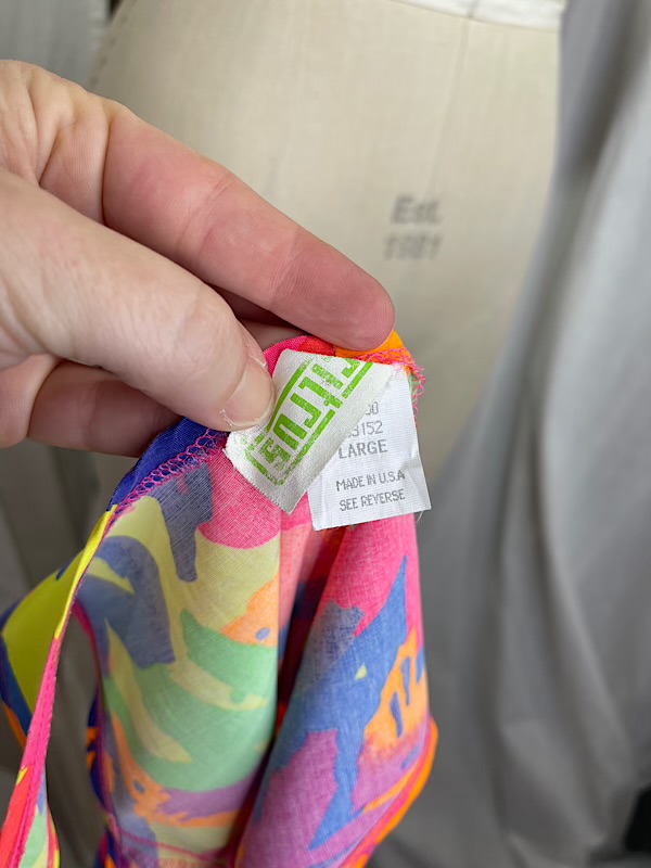 la boudoir miami vintage 90s neon abstract print short romper (3)