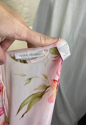 la boudoir miami vintage 90s pink flower print lace long robe (3)