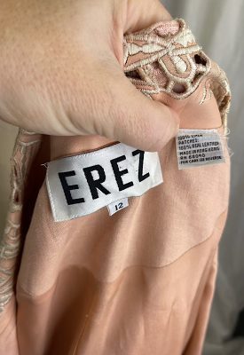 la boudoir miami vintage 80s peach linen and leather embroidered over-sized blazer (3)