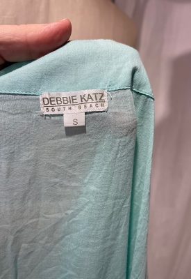 la boudoir miami vintage 90s turquoise flower embroidered kaftan (3)