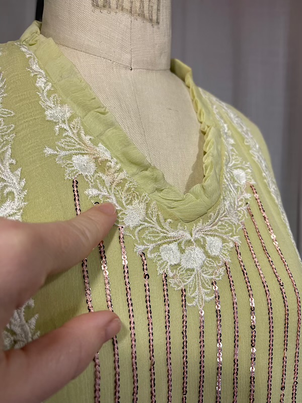 la boudoir miami vintage inspired mint green embroidered tunic dress (9)