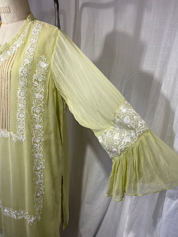 la boudoir miami vintage inspired mint green embroidered tunic dress (9)