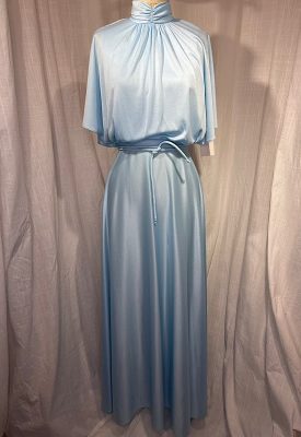 la boudoir miami vintage 70s sky blue grecian style long maxi dress (4)