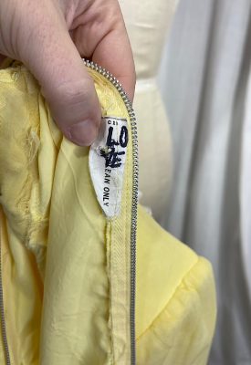 la boudoir miami vintage 60s yellow and white lace long victorian peasant dress (2)