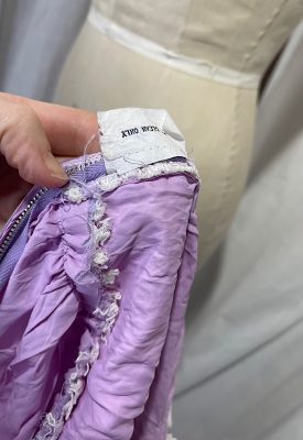 la boudoir miami vintage 70s purple and white lace peasant dress (2)