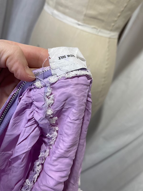 la boudoir miami vintage 70s purple and white lace peasant dress (2)