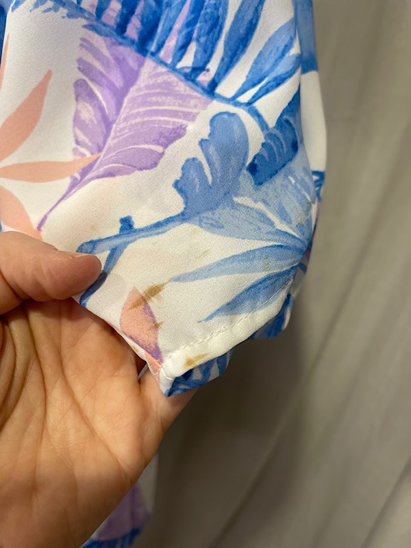 la boudoir miami vintage inspired white and purple palm frond print short romper (3)