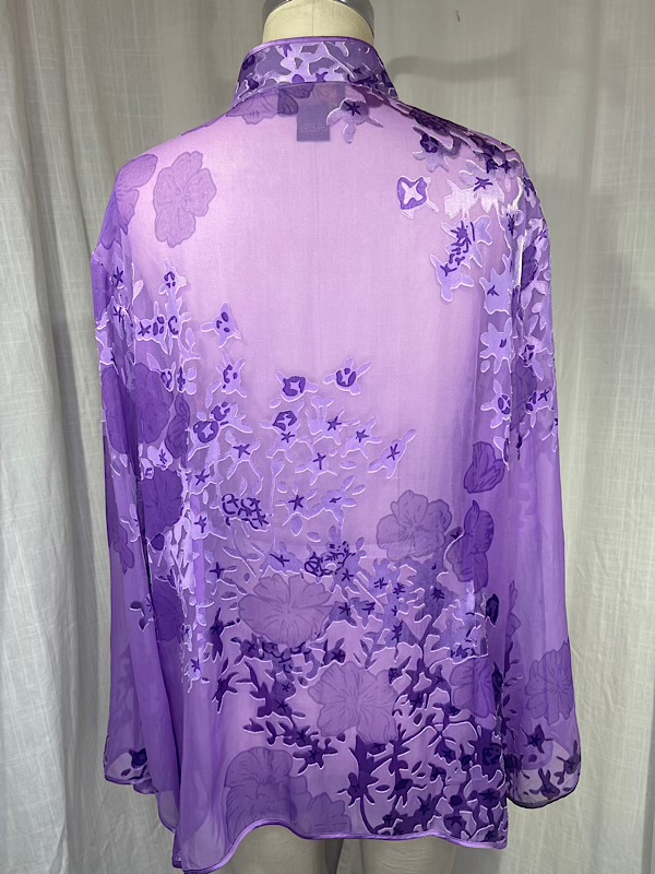 la boudoir miami vintage 90s purple floral semi sheer asian blouse (2)