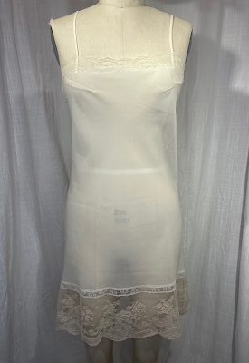 la boudoir miami vintage 1950s beige sheer lace trimmed slip (2)