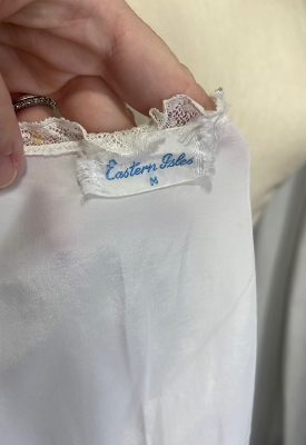 la boudoir miami vintage 1930s off white flower embroidered bed jacket (2)