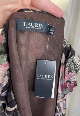 la boudoir miami vintage inspired lauren by ralph lauren purple and black metallic flower ruffle blouse (2)