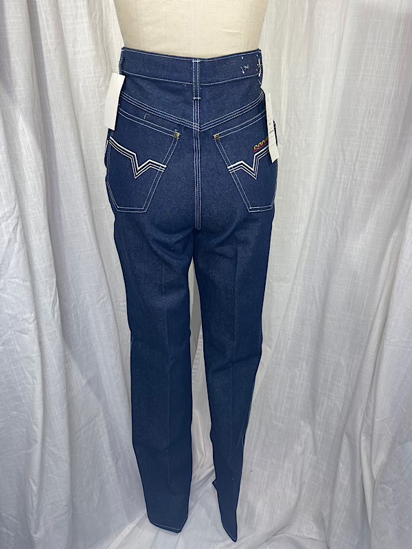 la boudoir miami vintage 90s corvette blue denim high waist jeans (2)