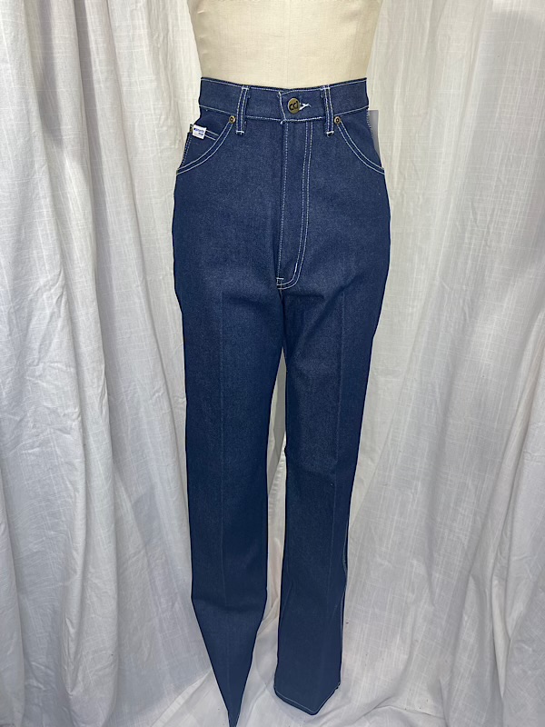 la boudoir miami vintage 90s corvette blue denim high waist jeans (2)