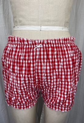 la boudoir miami vintage inspired 50s red and white gingham smocked bloomer shorts (2)