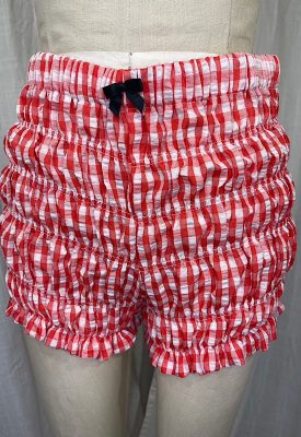 la boudoir miami vintage inspired 50s red and white gingham smocked bloomer shorts (2)