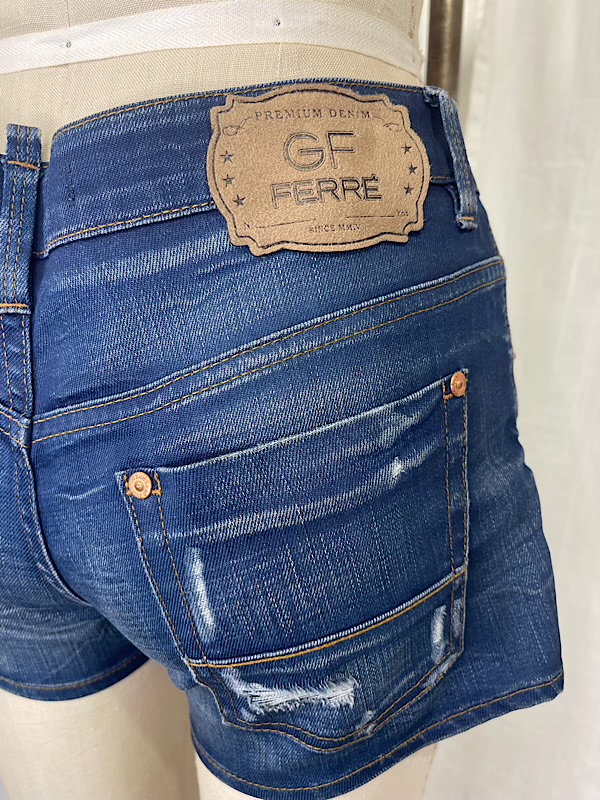 la boudoir miami vintage y2k ferre blue denim short shorts (3)