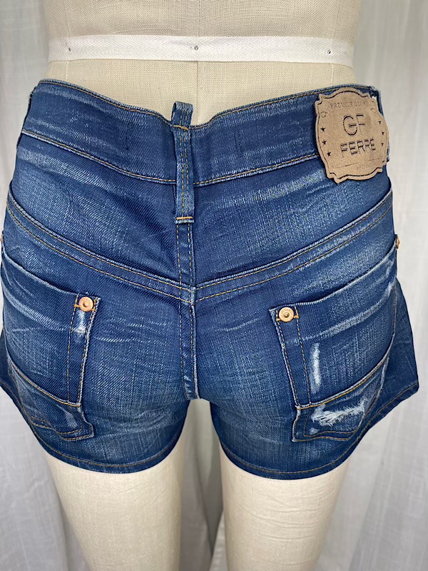 la boudoir miami vintage y2k ferre blue denim short shorts (3)